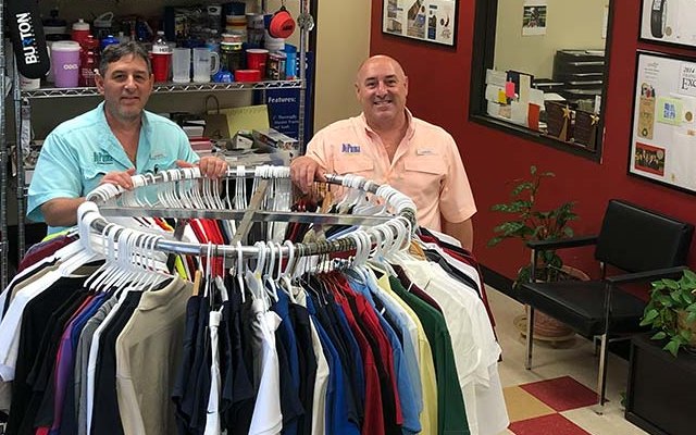 Paul and Stephen DiPuma at the DiPuma Printing shop on Almeda Road in Houston